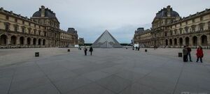 Louvres Pyramid Courtyard Paris